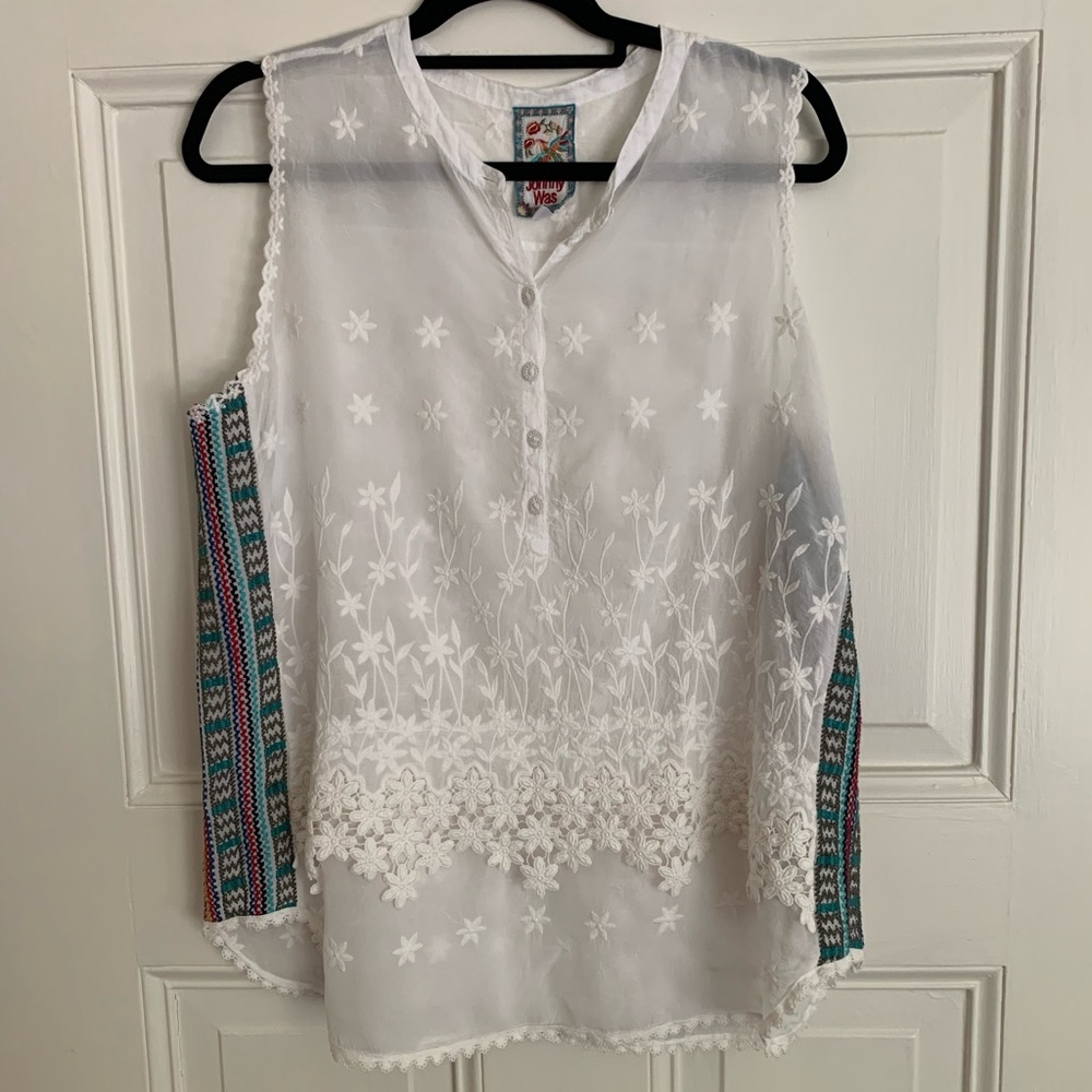 Cute Boho Johnny Was sleeveless top. Nice condition. No flaws